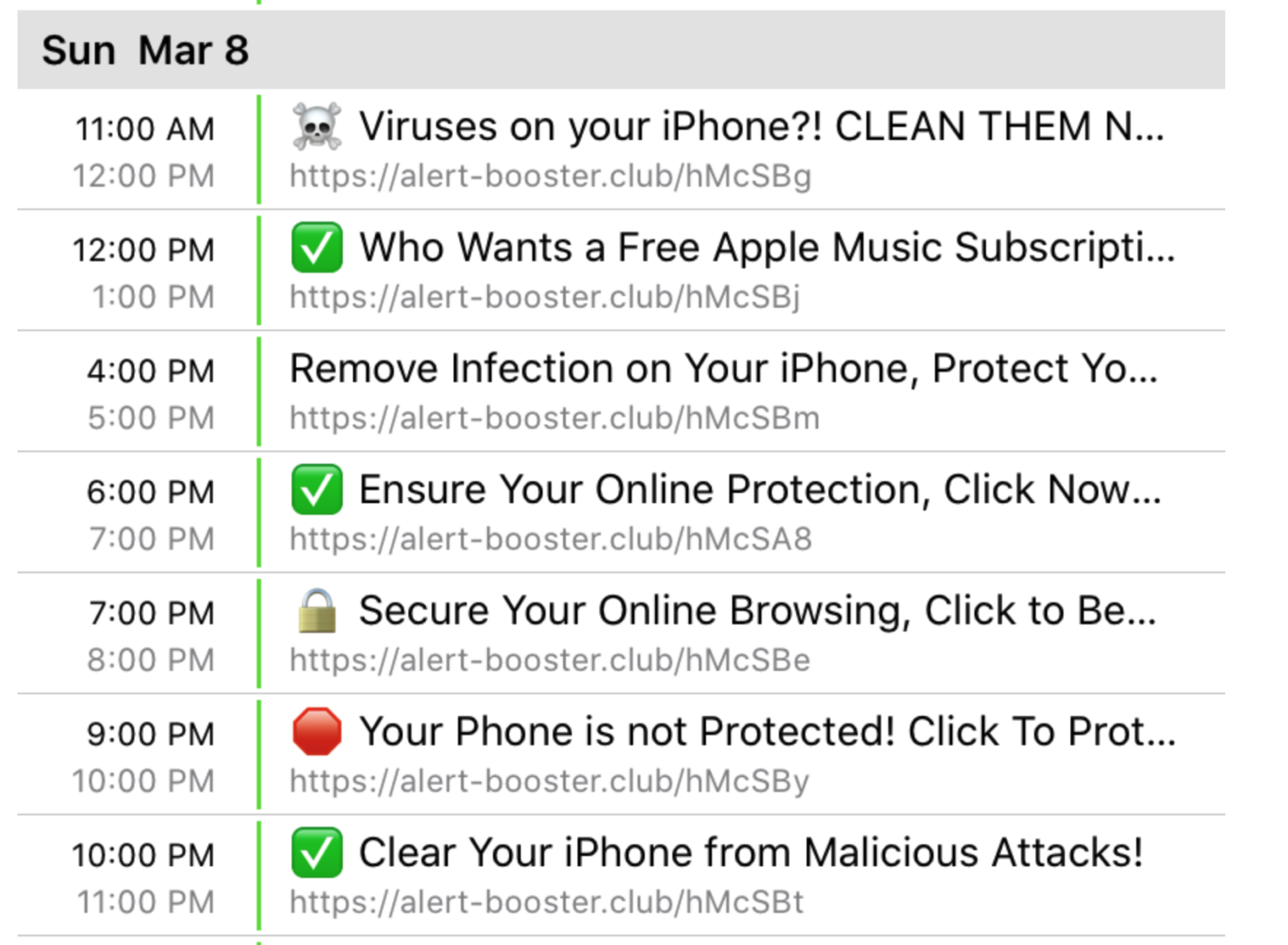 iPhone Calendar Virus / Rogue Subscribed Calendar Removal
